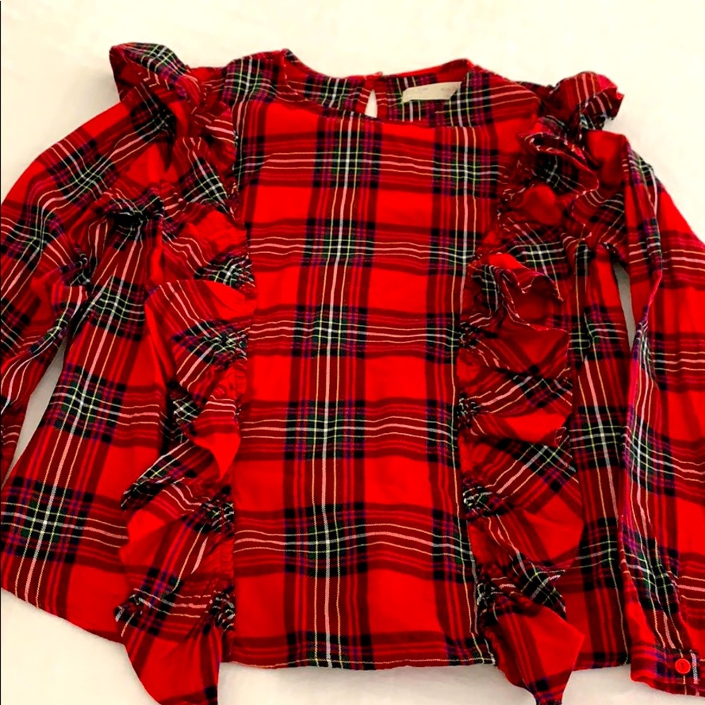 Zara kids tartan blouse